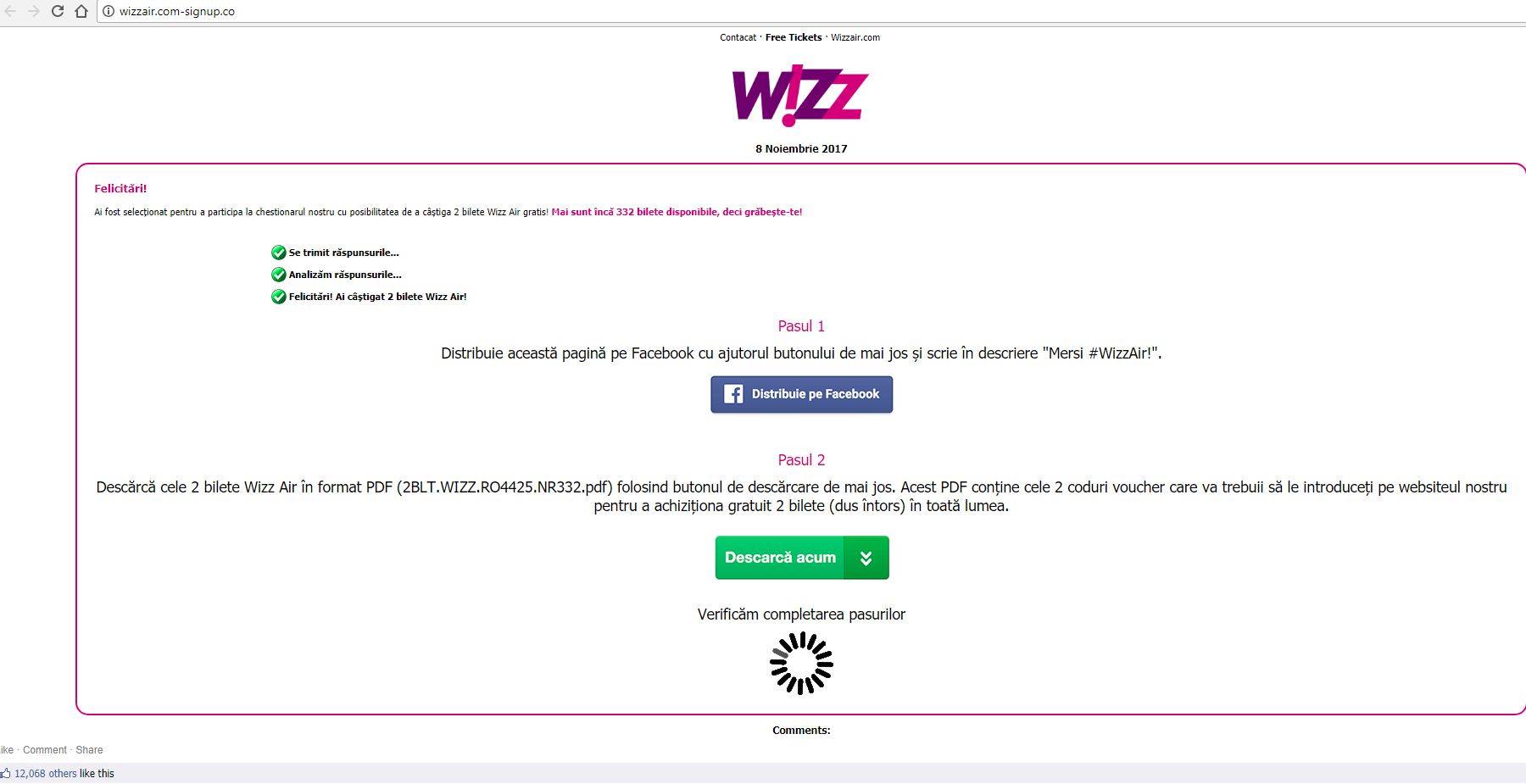 WizzAir Scam